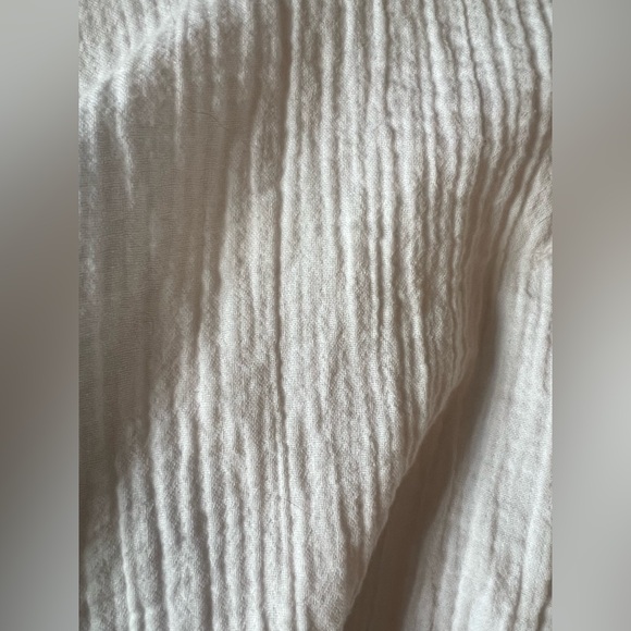 QUINCE 100% Organic Cotton Gauze White Long Sleeve Shirt - Picture 5 of 5